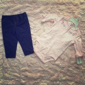 NWT baby henley jeans set